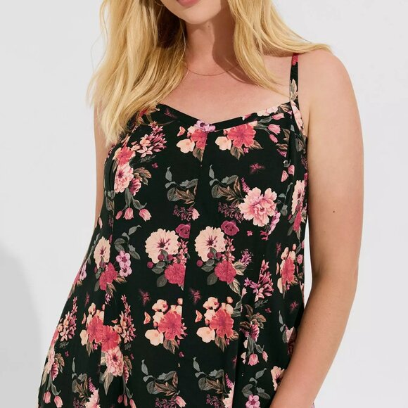 ❤️NWT VINTAGE TORRID MIDI TRAPEZE POCKETS DRESS - SLEEVELESS FLORAL - PLUS SIZE - Picture 7 of 13